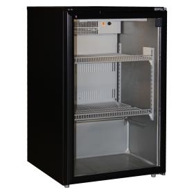 CG165GV FEKETE típusú, kereskedelmi, üvegajtós hűtőszekrény