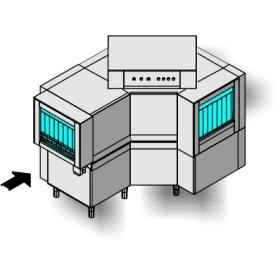 Ma33 típusú, ipari- nagykonyhai alagút rendszerű folyamatos üzemű mosogatógép