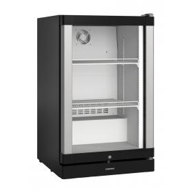 Liebherr BCv 1103 744 típusú, kereskedelmi, üvegajtós hűtőszekrény, fekete