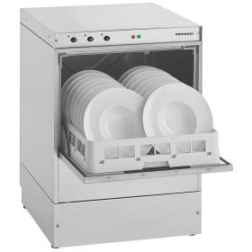 E50 DD DR PS 230V Omniwash ipari nagykonyhai tányérmosogató gép, perszitaltikus mosogatószer- és öblítőszer adagolóval szennyvíz ürítő szivattyúval, pult alatti kivitel, RAKTÁRON