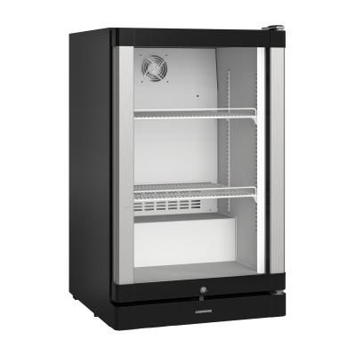 Liebherr BCv 1103 744 típusú, kereskedelmi, üvegajtós hűtőszekrény, fekete