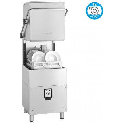 Omniwash S60P típusú ipari nagykonyhai átmenő rendszerű kalapos mosogatógép, két mosószivattyúval